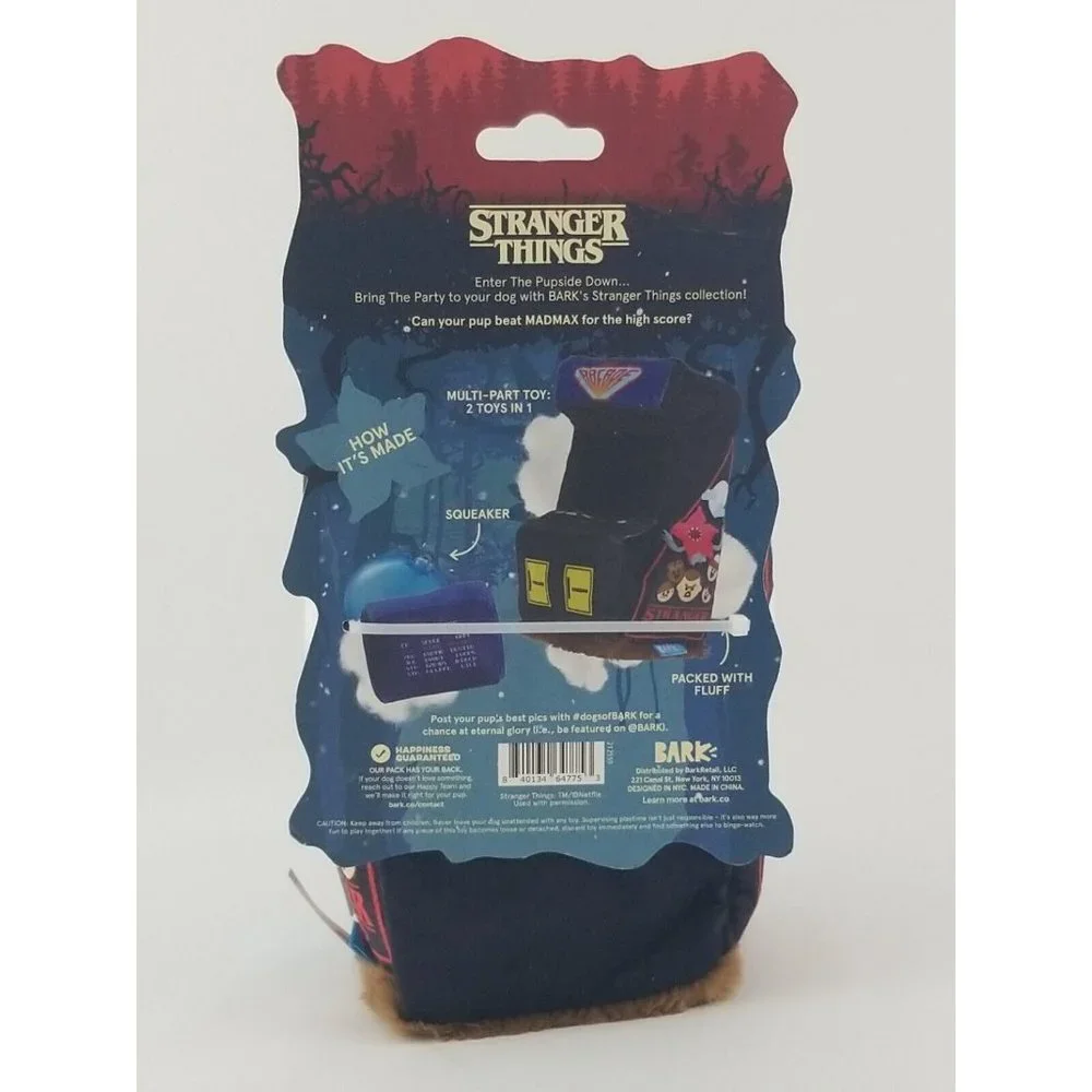 THE PALACE BARKADE Bark Box Dog Plush Toy Netflix Stranger Things XS-M 0-5O LBS